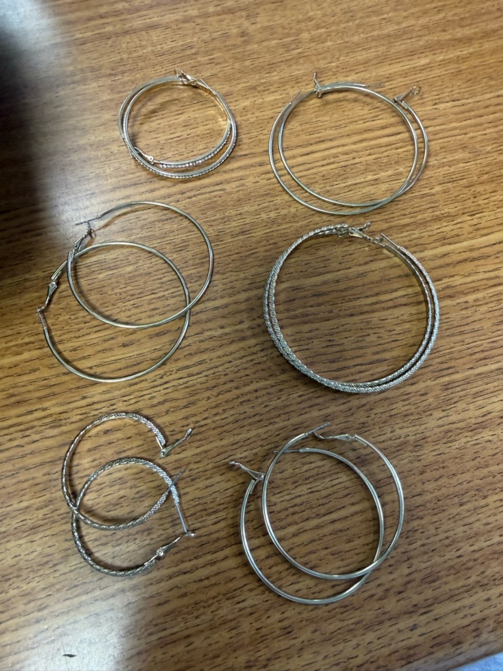 Silver Hoop Earring Set - Elegant Women's Jewelry